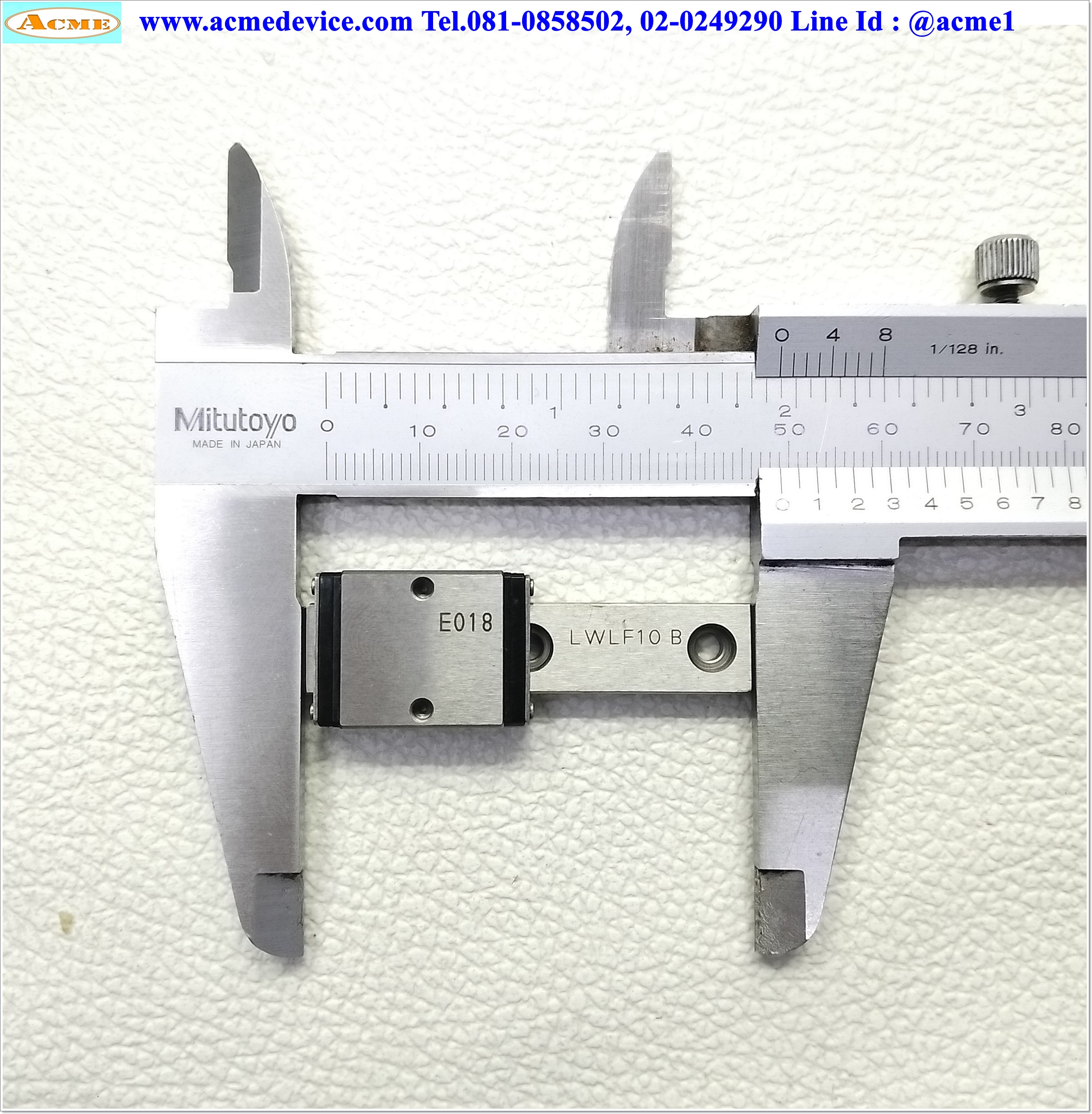 Linear Block and Rail IKO รุ่น LWLF10B, รางสไลด์ขนาด 10 mm x 49 mm.