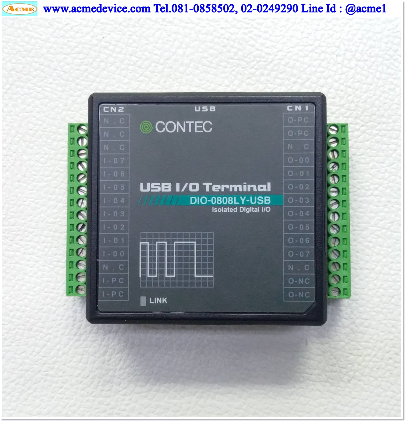 Digital I/O Terminal Contec รุ่น DIO-0808LY-USB, unit 8ch/8ch, isolated 12 - 24Vdc