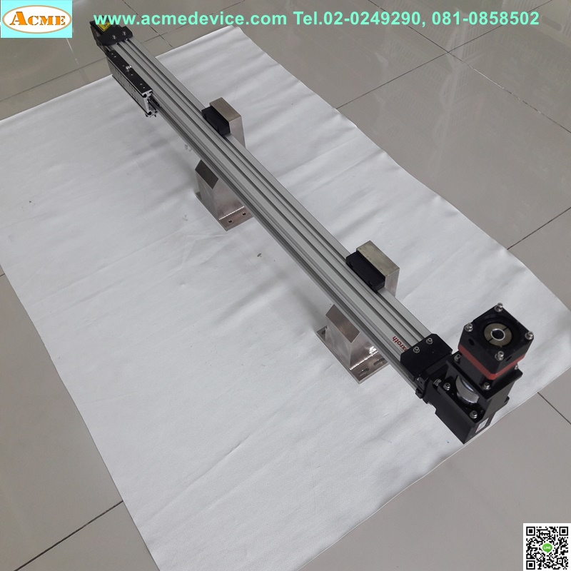 แกนสําเร็จรูป Timing Belt Rexroth รุ่น R114006000, ขนาด 60 mm x 1310 mm, Stroke 890 mm, + Gear motor DT60-003, 3:1