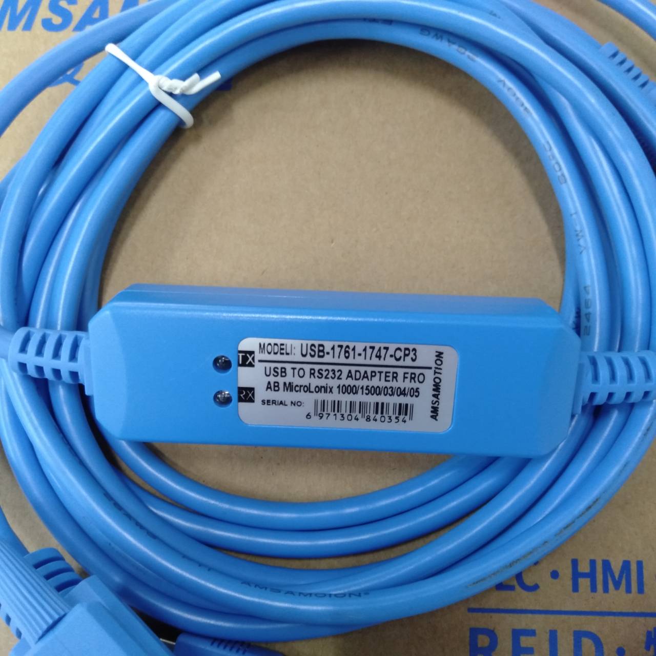 Download cable สายโหลด รุ่น USB-1761-1747-CP3, USB to RS232 for PLC Allen Bredley Micrologix 1000/1100/1200/1500/03/04/05