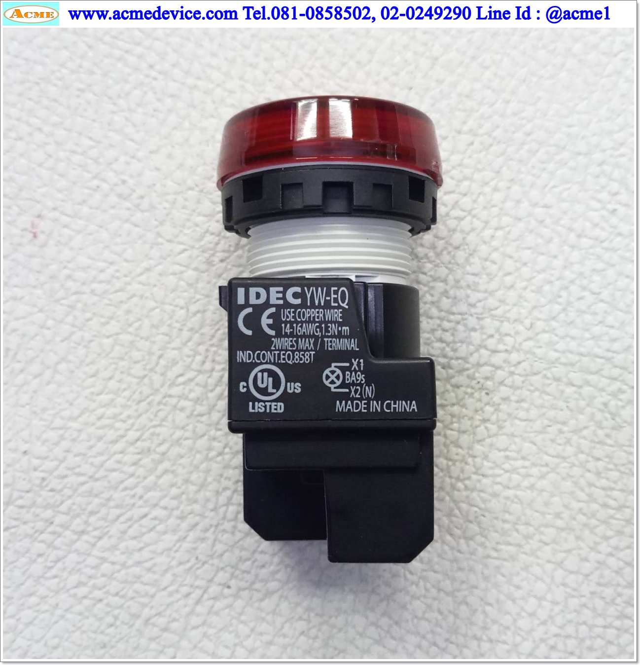 Pilot Lamp Idec รุ่น YW1P-1EQ4R, 24V