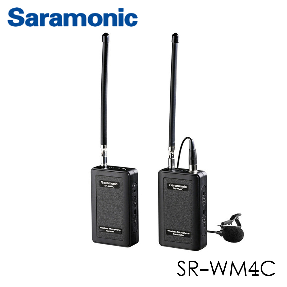 Saramonic SR-WM4C Wireless 4-Channel VHF Lavalier Omnidirectional Microphone System (200' Range) รับประกันศูนย์ไทย 1 ปี