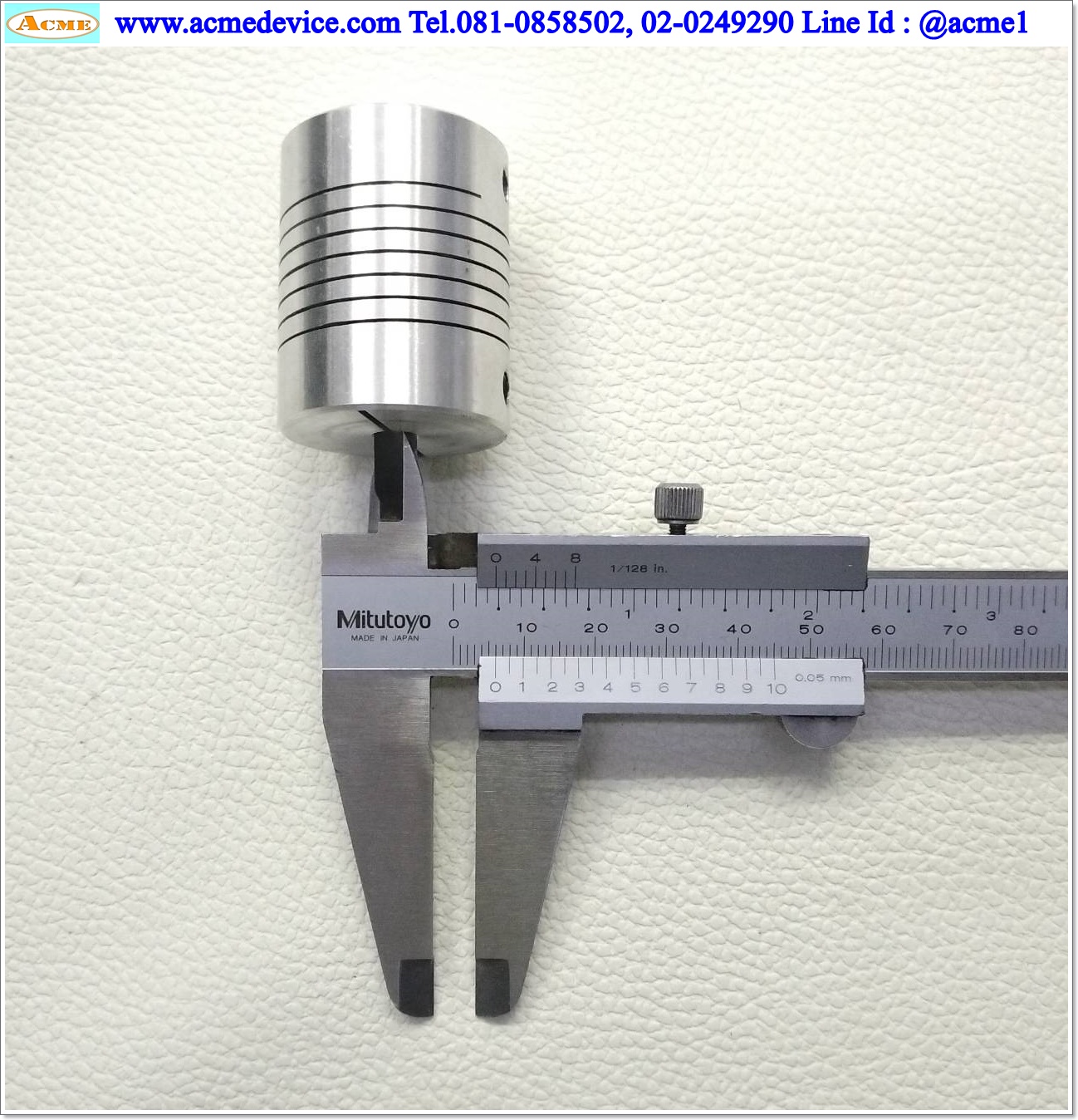 Coupling Aluminum ขนาด ID 6/14 mm, OD 32mm, L 40mm
