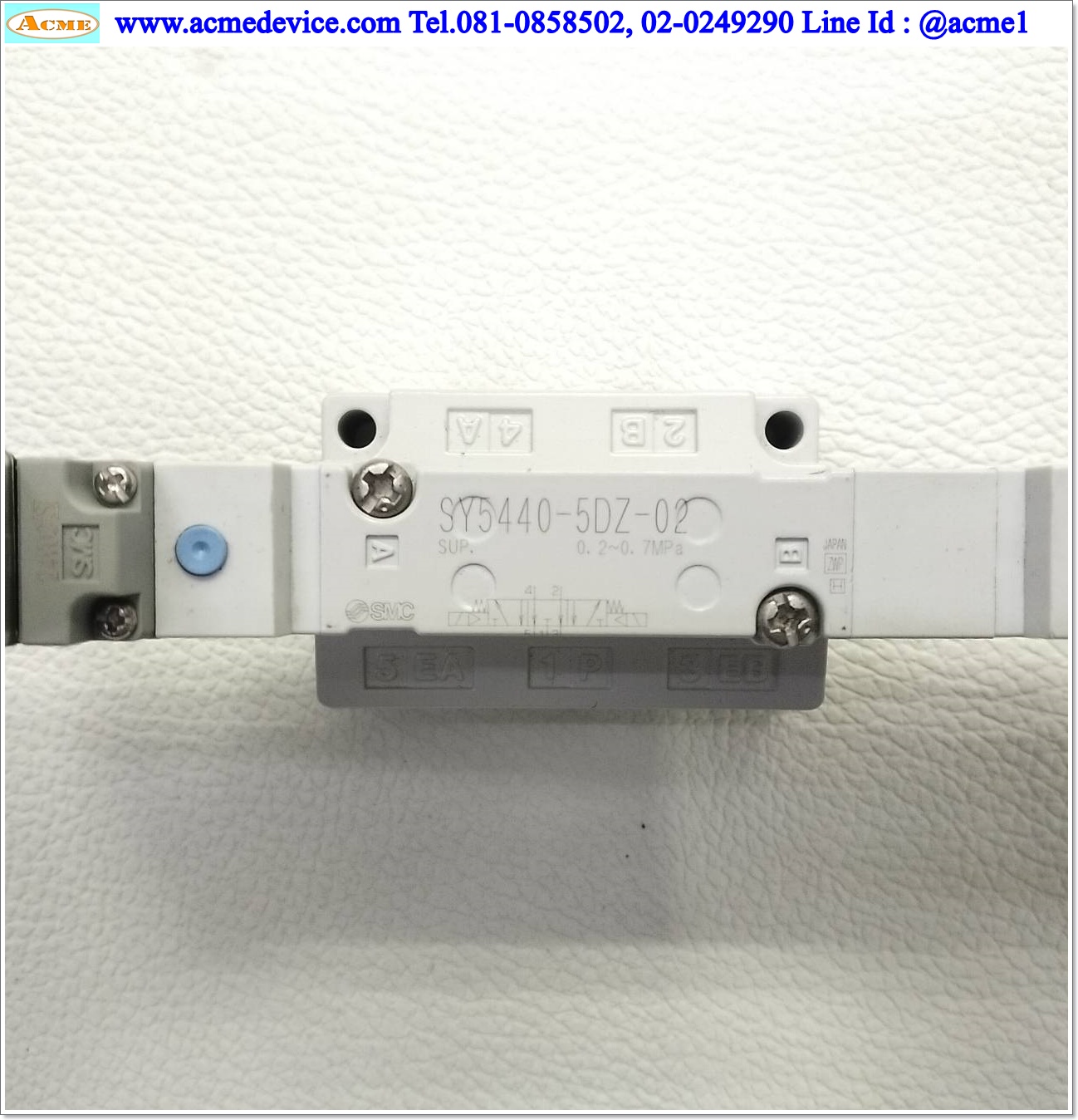 Solenoid Valve SMC รุ่น SY5440-5DZ-02, 5/3, 3-position double, Coil 24Vdc