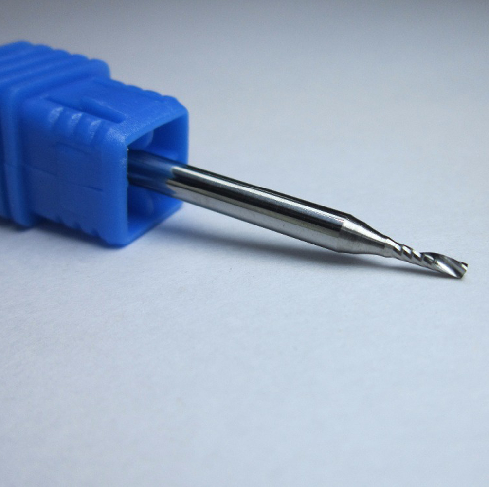 Tungsten Carbide single Flute End Mill CNC set 1.0mm 1.5mm 2.0mm 2.5mm 3.175mm