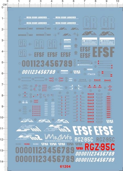 MG REZEL TYPE-C WATER DECAL ดีคอลน้ำ รีเซล ไทฟซี