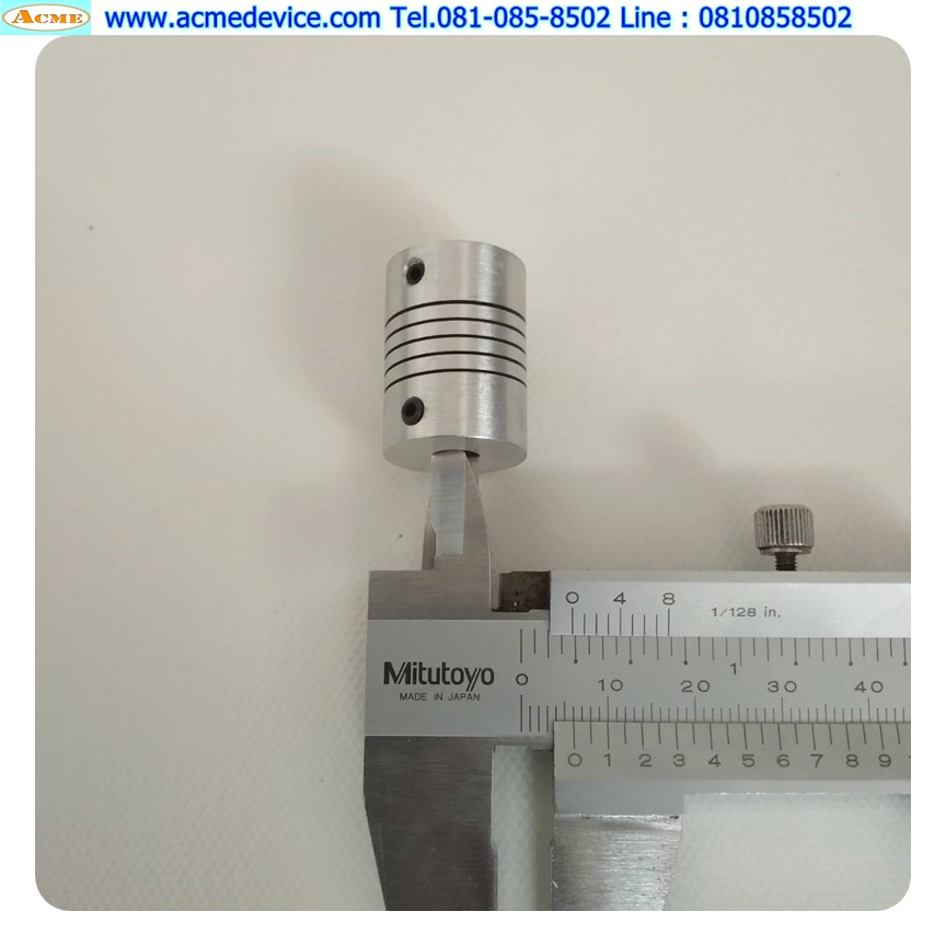 Coupling Aluminum ขนาด ID 4/6mm, OD 18mm, L 25mm