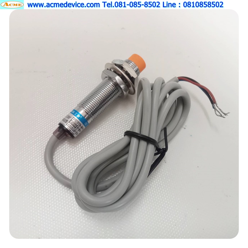 Proximity รุ่น LJ12A3-4-Z/AY, M12, ระยะ 4mm, 3wire, PNP, NC, Unshielded, Inductive