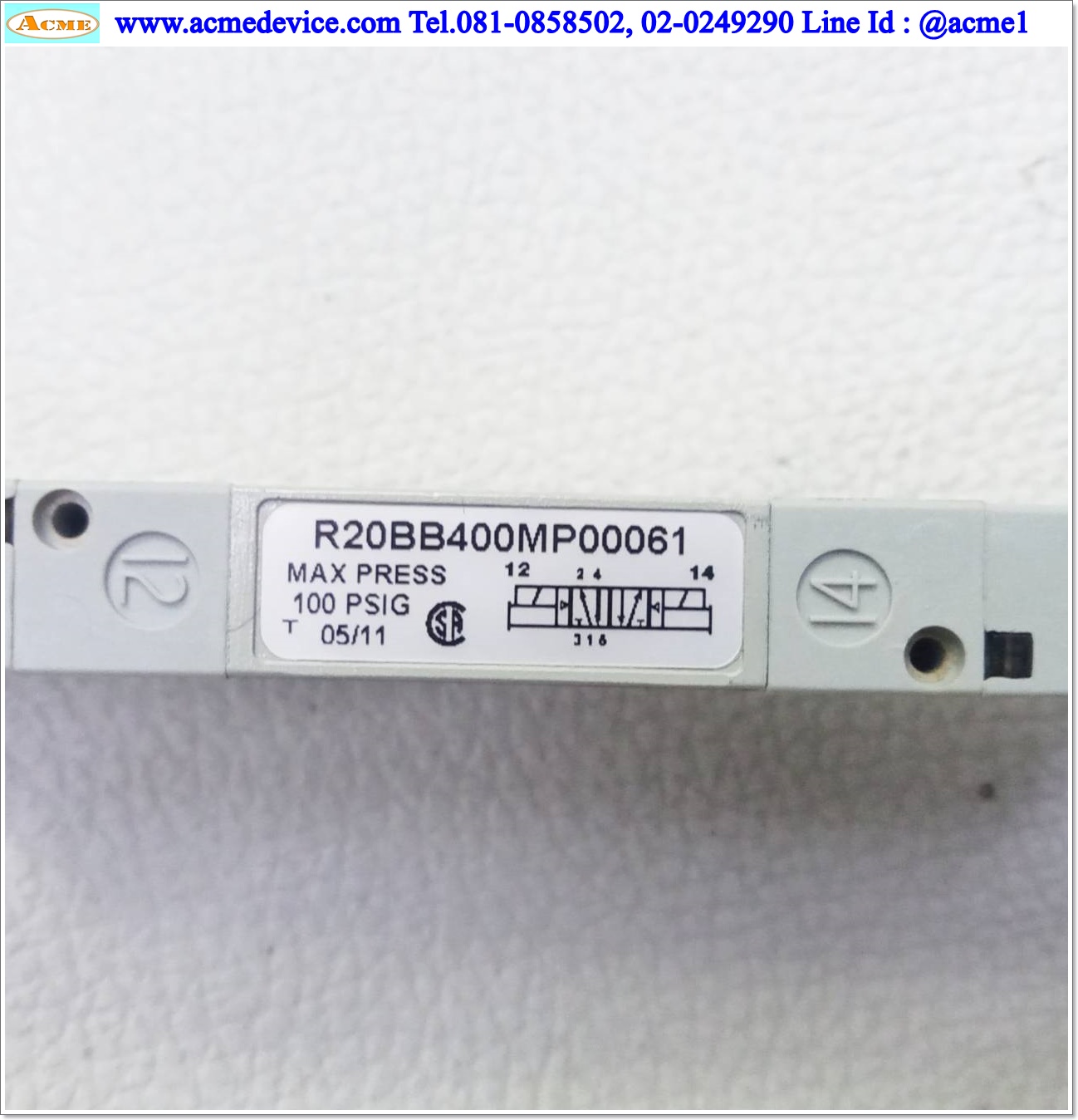 Solenoid Valve ASCO รุ่น R20BB400MP00061, 5/2, 2-Position, Coil 24V