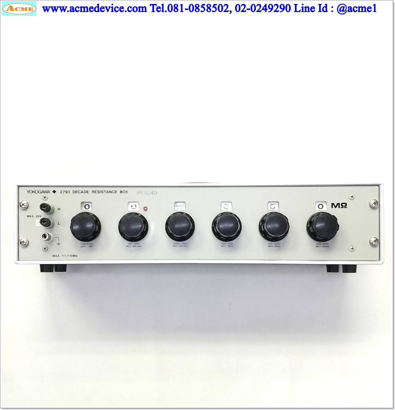 Decade Resistance Box YOKOGAWA รุ่น 2793, 279303, Range 0 to 111.1110 MΩ