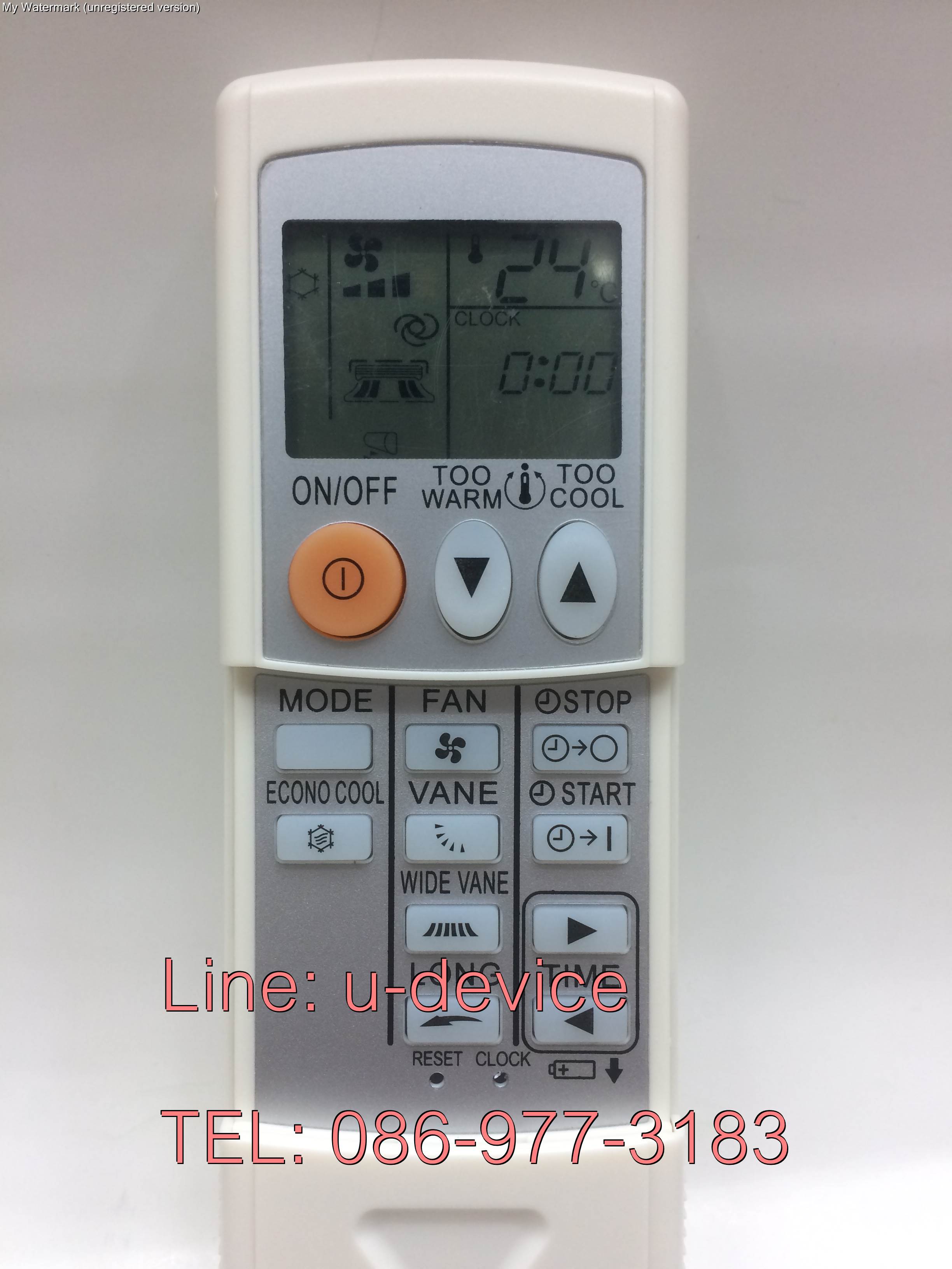 รีโมทแอร์ Mitsubishi รุ่น W10 (10 ปุ่มฟังก์ชั่น)