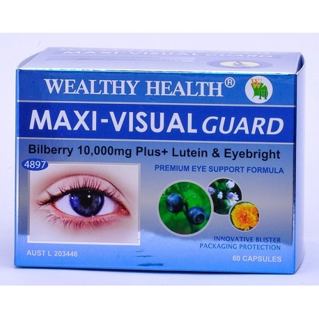 Wealthy Health Maxi-Visual Guard Bilberry 10000 Plus + Lutein & Eyebright บำรุงสายตาคุณภาพสูงจากออสเตรเลีย