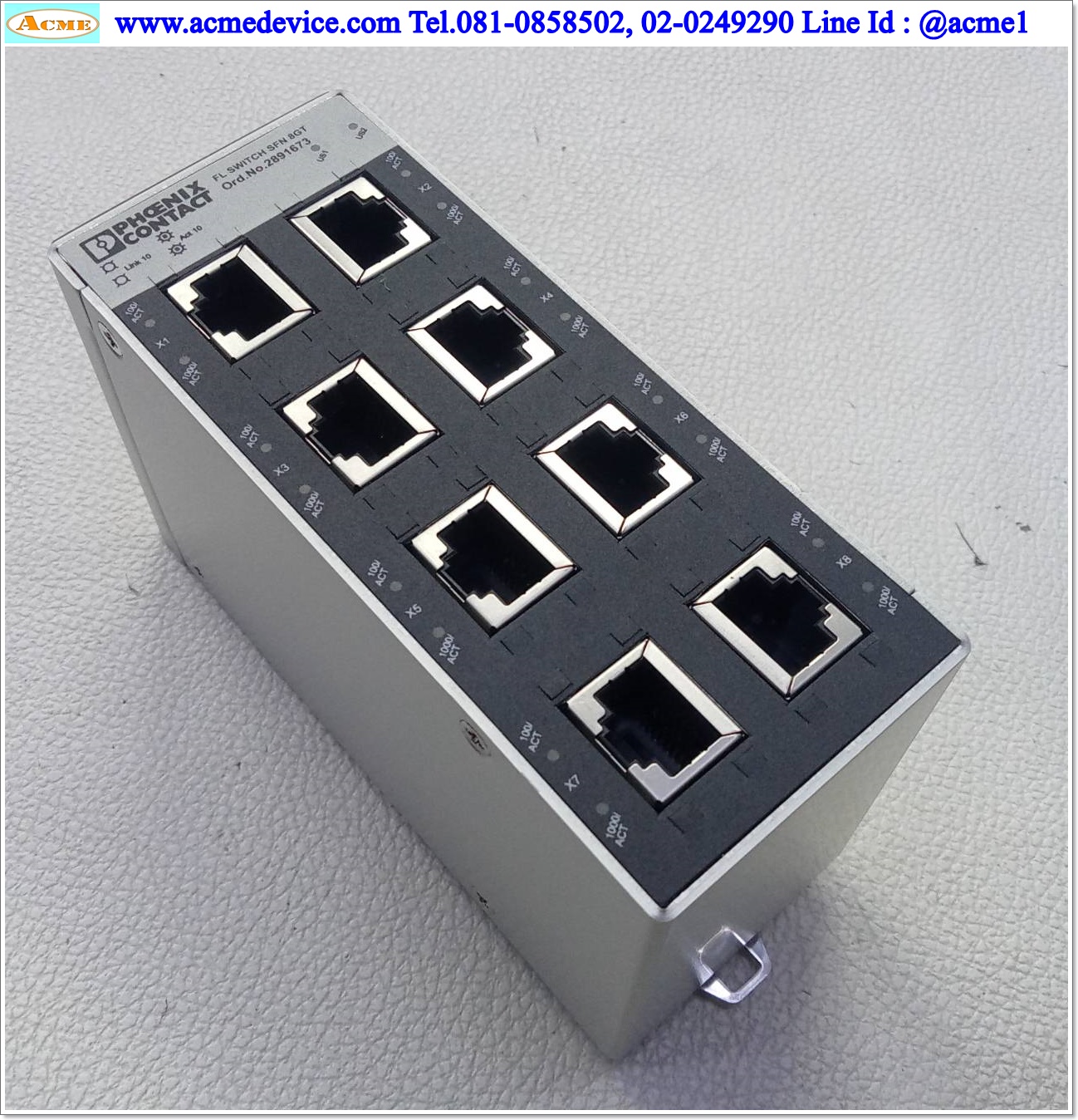 Industrial Hub Phoenix contact รุ่น FL SWITCH SFN 8GT, 10/100/1000Mbps, 24Vdc, 8 Port