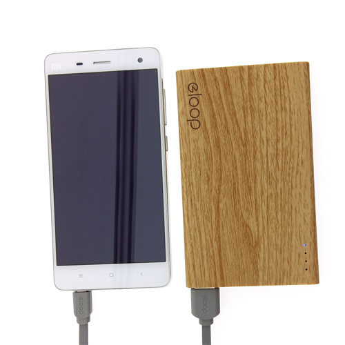 PowerBank E12 eloop แท้ ลายไม้ พร้อมซองกำมะหยี่ (11,000mAh)