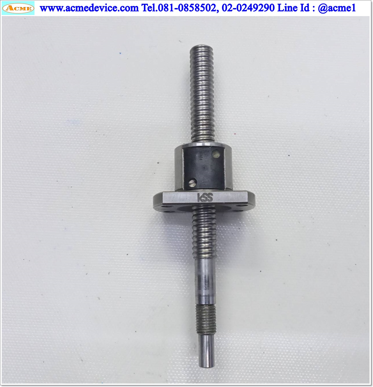 Ball Screw KSS รุ่น GE5201, J03971 เพลาโต 10 mm., ยาว 125 mm., Stroke 65 mm., Pit 3 mm.
