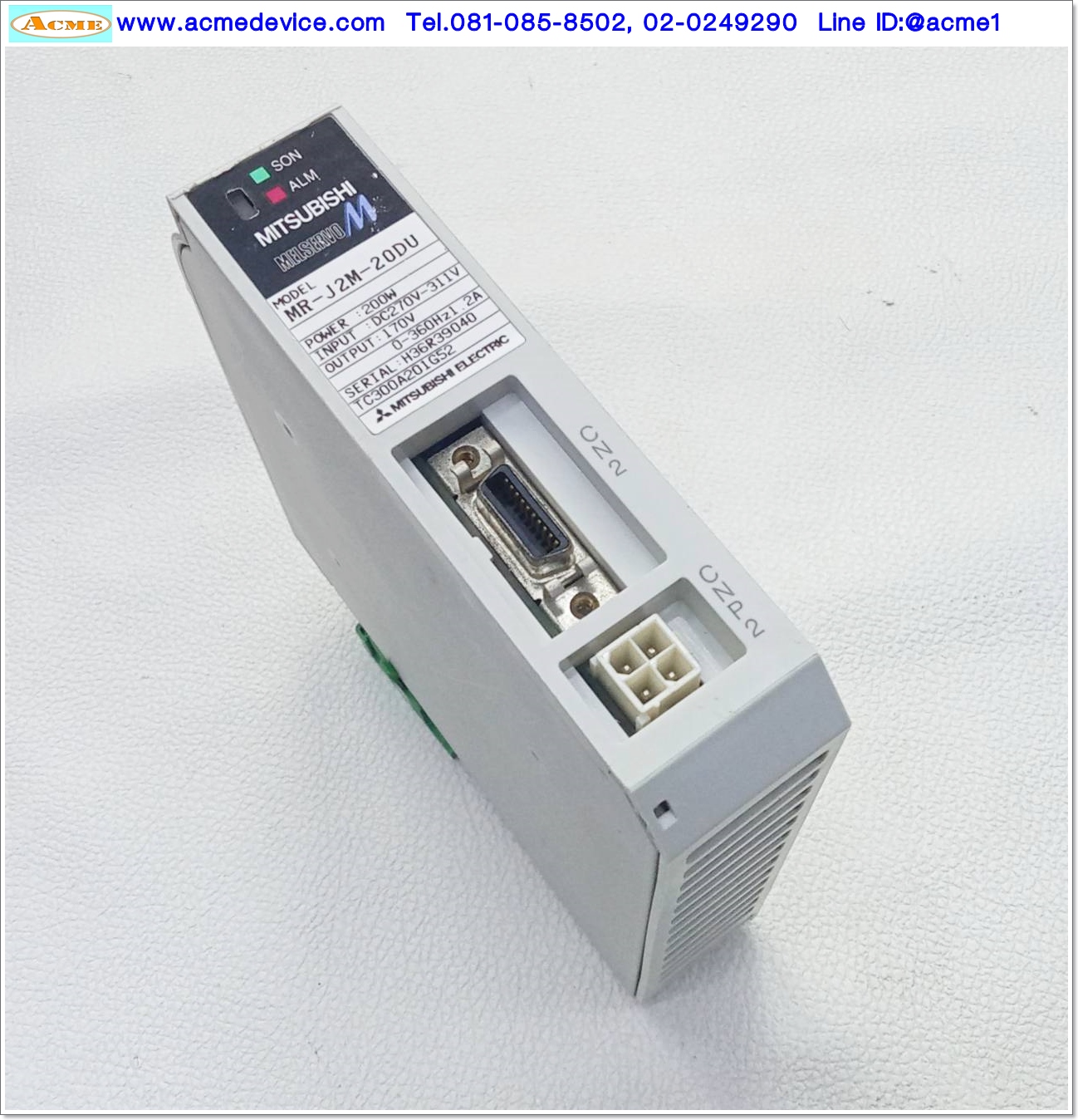 Servo Drive Mitsubishi รุ่น MR-J2M-20DU, 200W