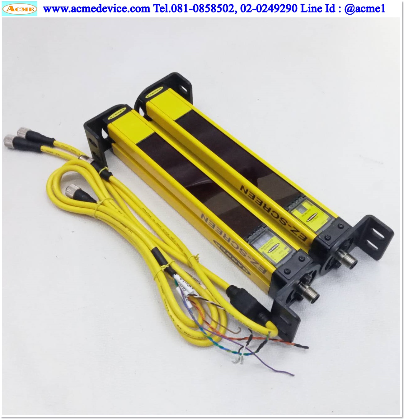 Area Sensor Banner, EZ-SCREEN รุ่น SLSR14-150Q8+SLSE14-150Q8, Resolution 14 mm, ยาว 280 mm., ระยะ 0.1-6 m.