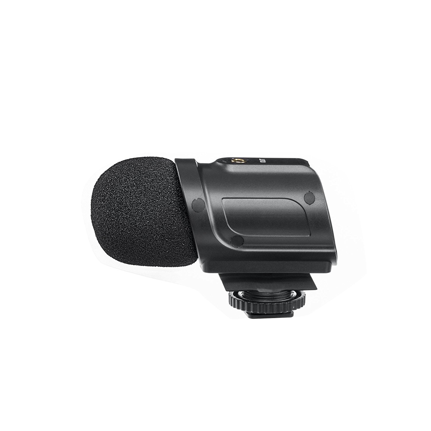 Saramonic SR-PMIC2 Mini Stereo Condenser Microphone with Integrated Shockmount, Low-Cut Filter & Battery-Free Operation for DSLR Cameras & Camcorders