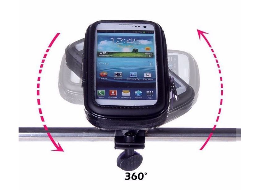 เคสกันน้ำติดรถจักรยานยนต์ สีดำ