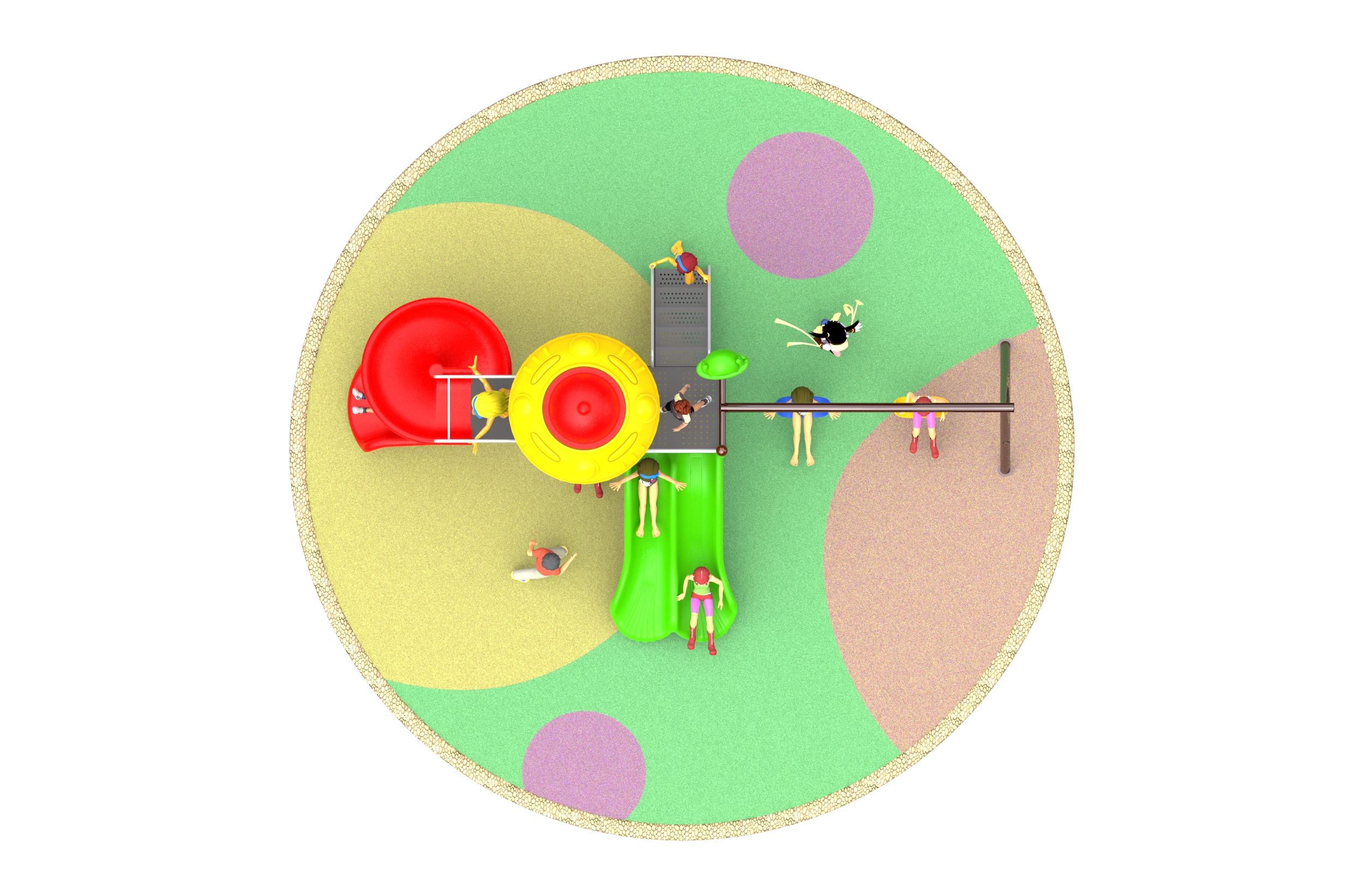 ชุด อวกาศ 2 สไลด์พร้อมชิงช้า เครื่องเล่นสนามกลางแจ้งและในร่ม