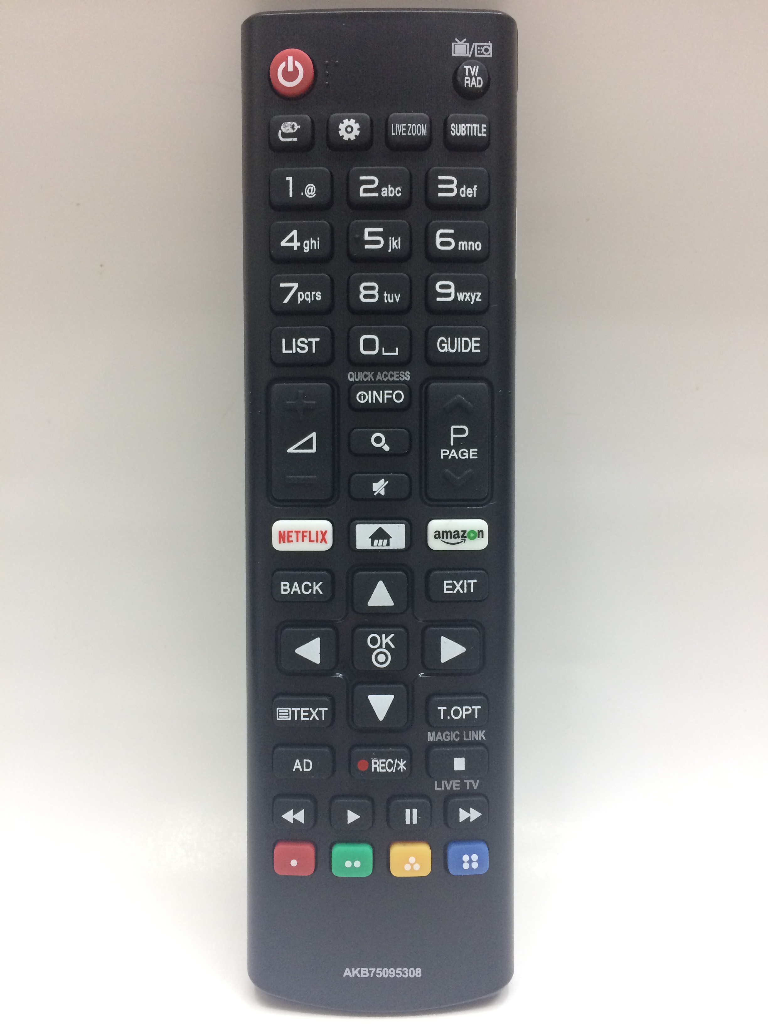 รีโมททีวีLG [ใช้กับสมาร์ททีวีLGได้ทุกรุ่น] รุ่น AKB75095308 (มีปุ่มNetflix/ปุ่มAmazon)