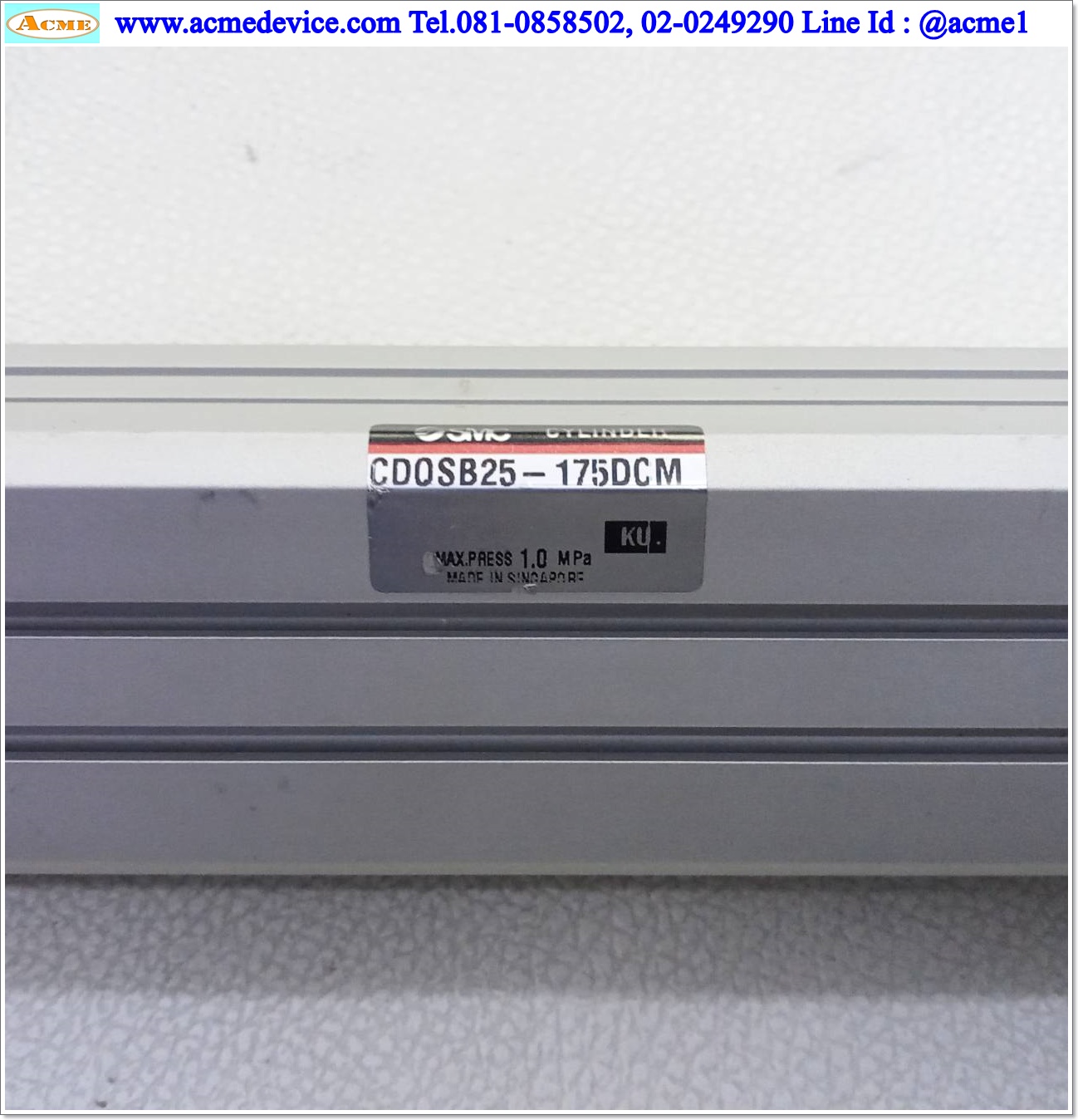 Air Cylinder SMC รุ่น CDQSB25-175DCM, Bore 25 mm., Stroke 175 mm.