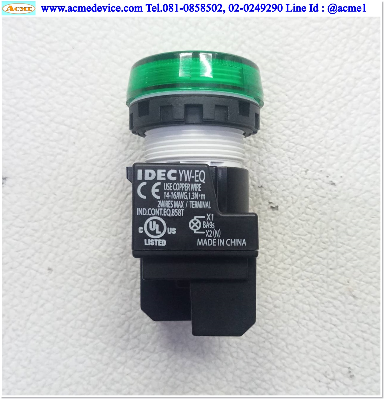Pilot Lamp Idec รุ่น YW1P-1EQ4G, 24V