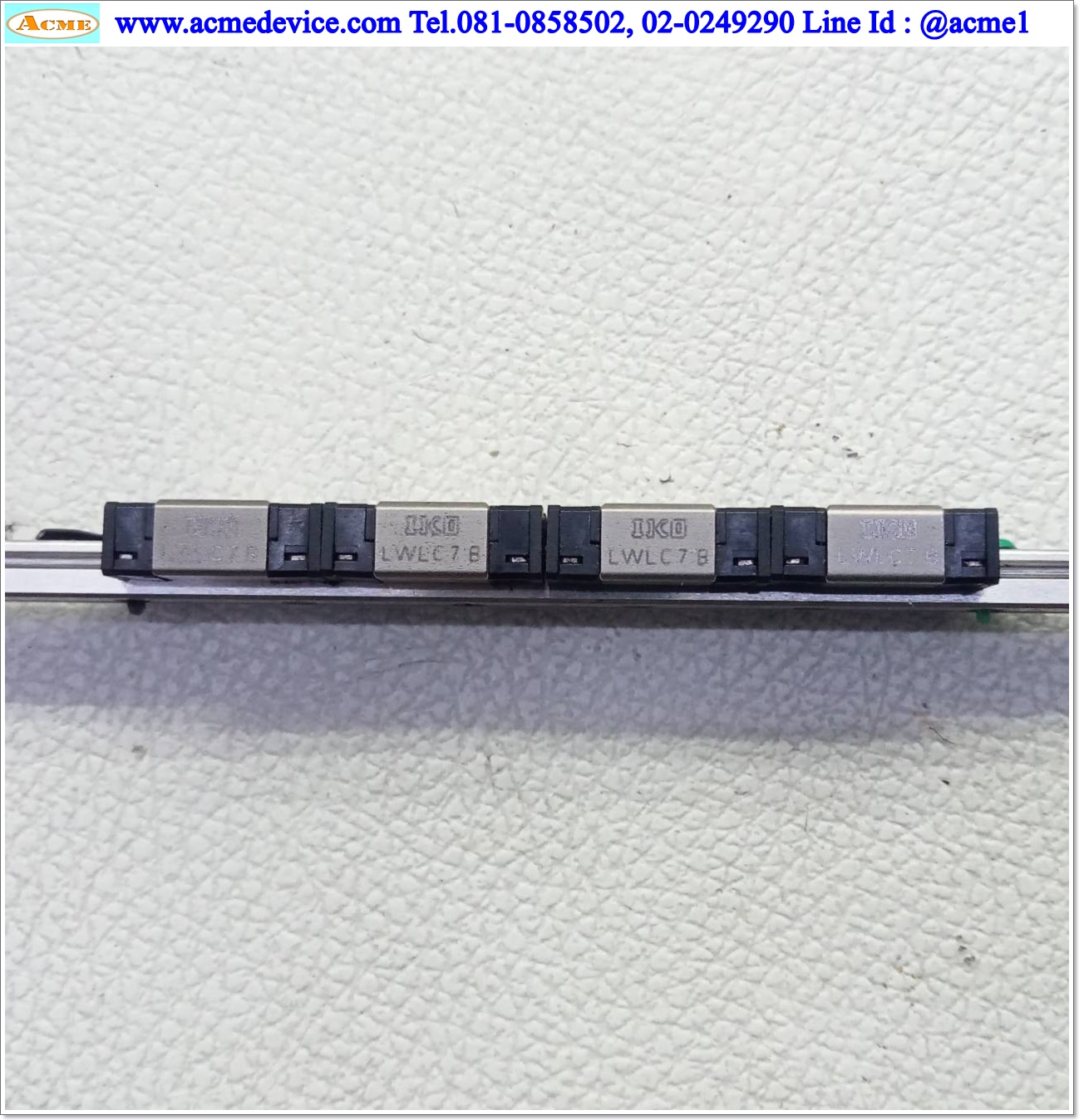 Linear Block and Rail IKO รุ่น LWLC7B, รางสไลด์ขนาด 7 mm x 179 mm (4 Block)