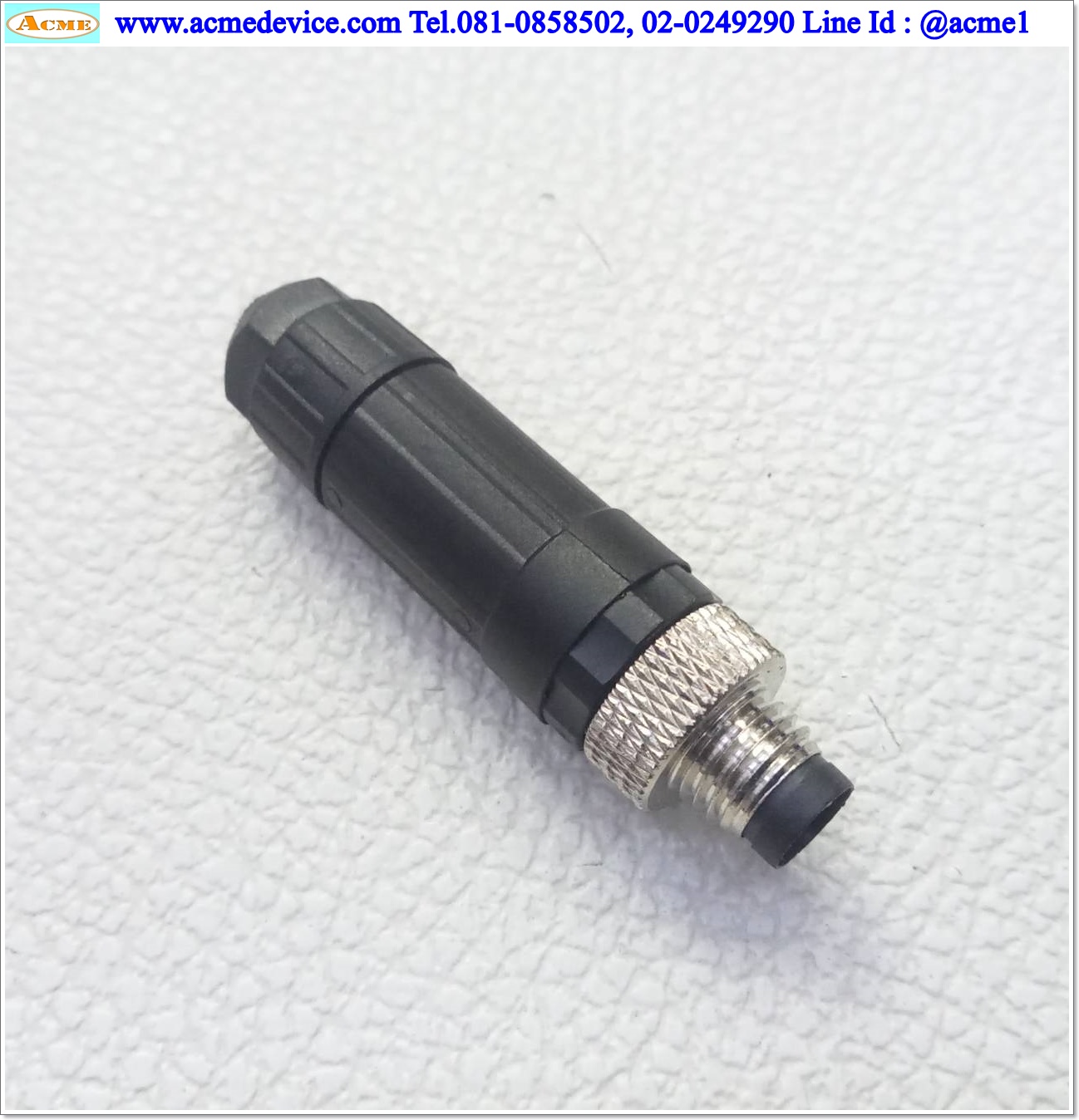 Waterproof Connector M8, 3 Pin, (ตัวผู้)
