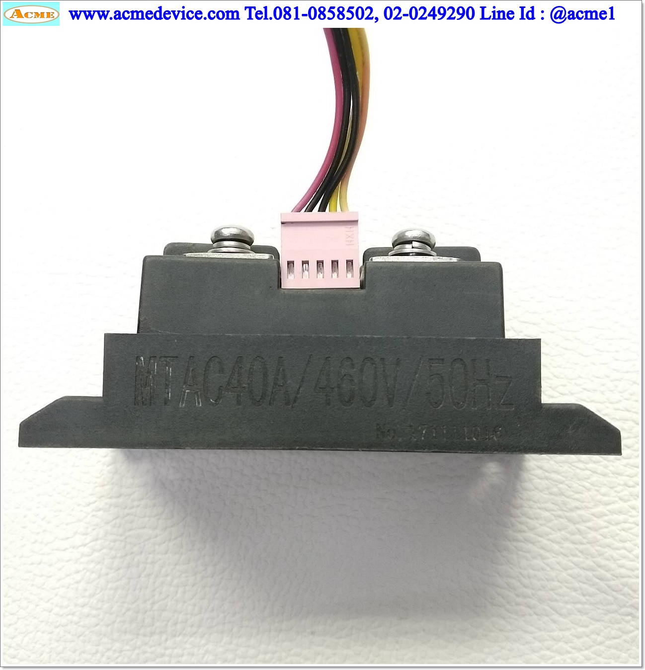 Solid State Relay รุ่น MTAC40A/460V/50Hz, 1-Phase, 24-460Vac, 40A (Install Heat Sinking), สำหรับใช้กับโหลดต้านทานเท่านั้น