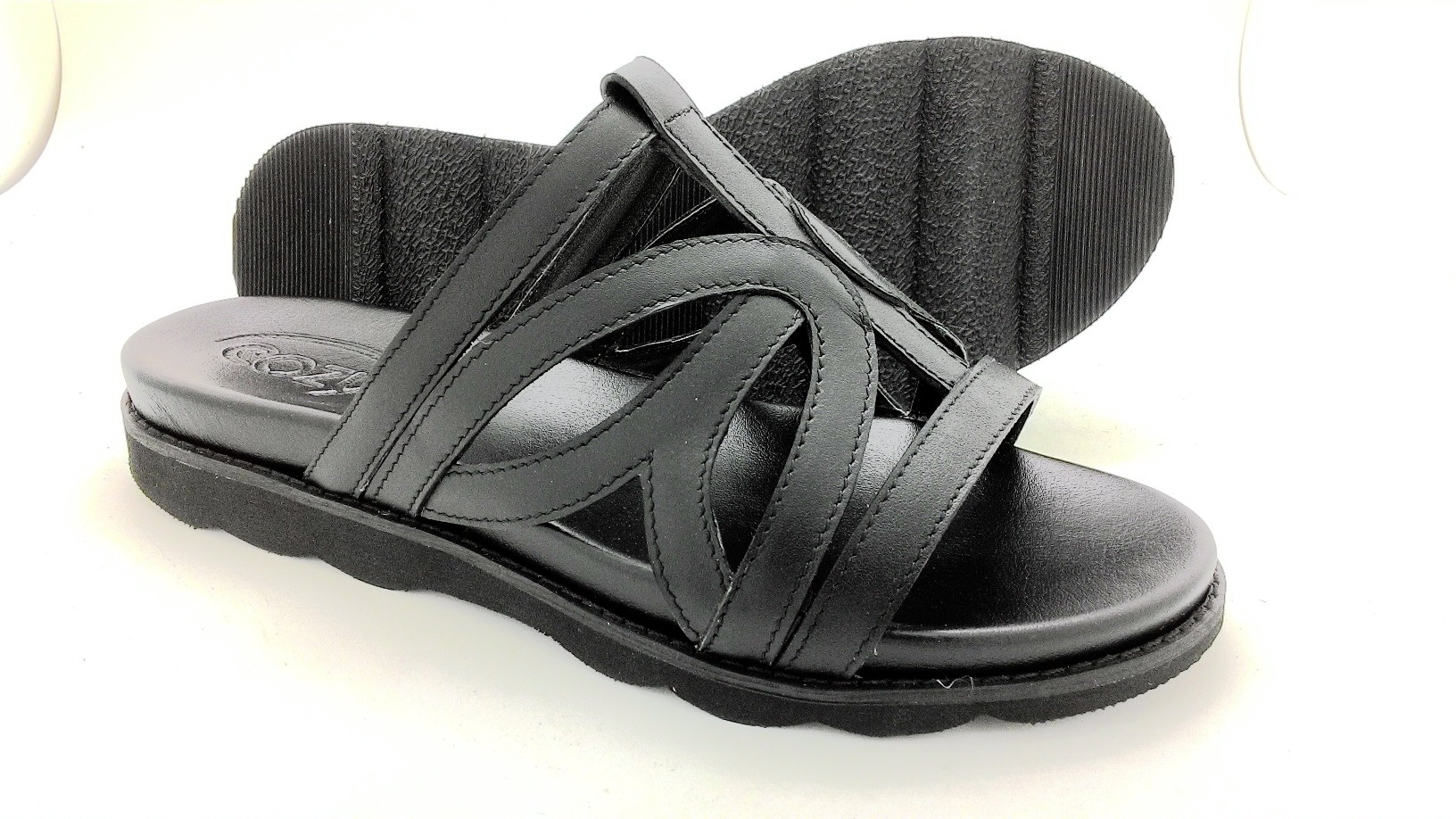 Cork sole leather sandal ( lady)