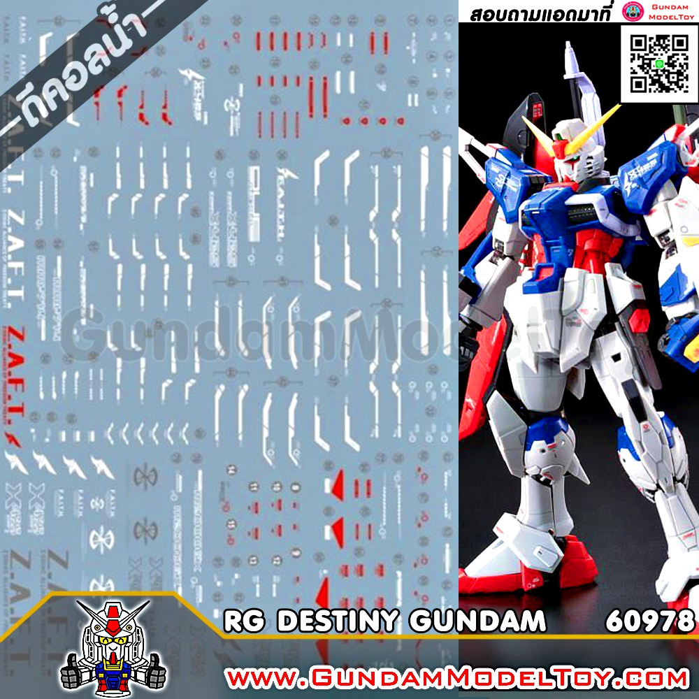 RG DESTINY GUNDAM WATER DECAL ดีคอลน้ำเดสทินี่ กันดั้ม