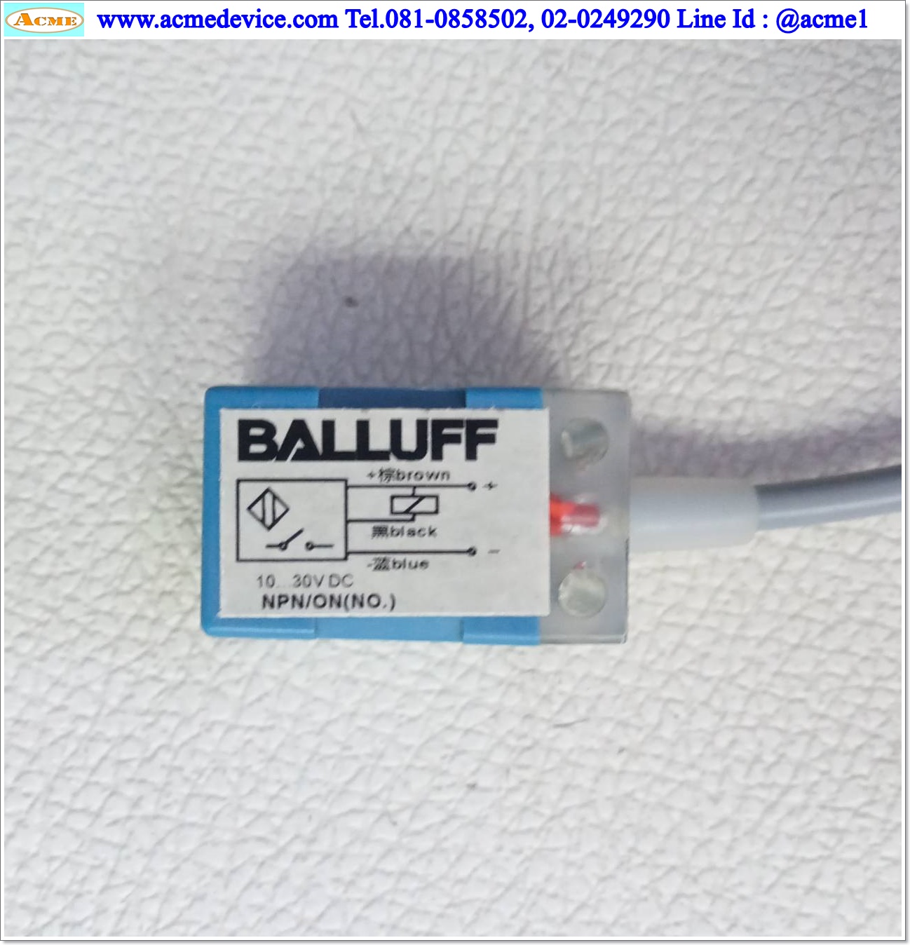 Proximity Balluff รุ่น BES 517-Q1605N1, ระยะ 5 mm, NPN, NO, Inductive