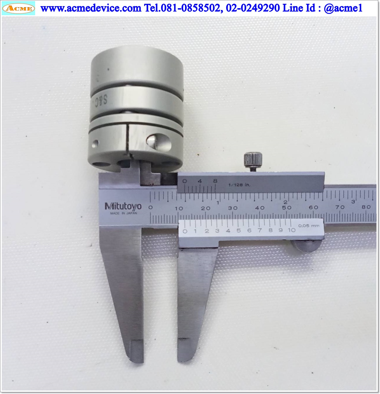 Coupling S&C ขนาด ID 13/13mm, OD 34mm, L 36mm, Aluminum, SYC-030DA