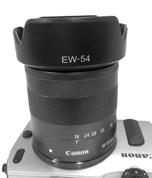 ฮูดเทียบLens Canon EF-M 18-55mm F/3.5-5.6 IS STM (EW-54)