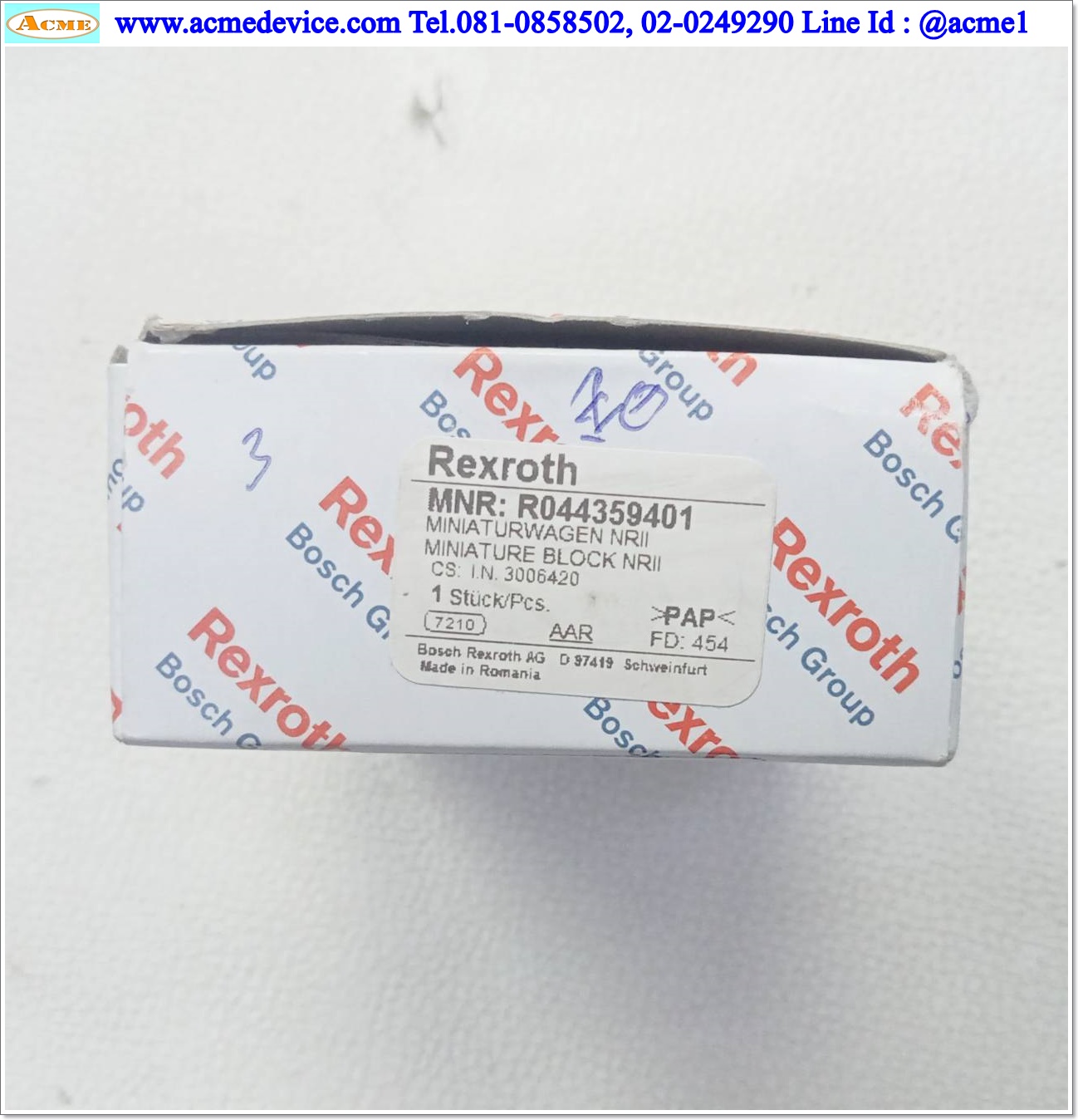 Linear Block Rexroth รุ่น R044359401, ขนาด 16 mm x 42 mm