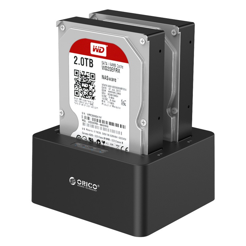 กล่องอ่านฮาร์ตดิสก์ Orico HDD Docking 2 Bays USB 3.0+Clone 1:1 รุ่น 6629US3-C (PreOrder รอสินค้า 10-14วัน)