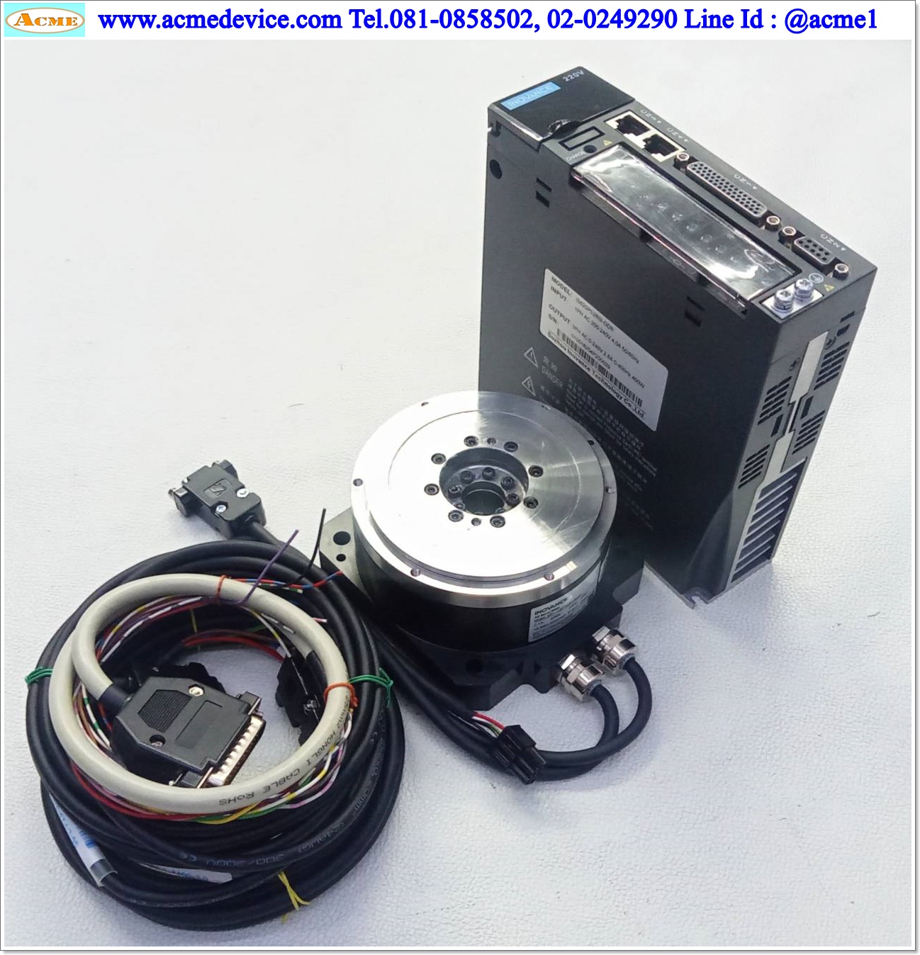 Direct Drive Servo Inovance รุ่น IS620PS2R8I-DDR, 400W & Motor MP1-112F10AB-U333X, 550RPM, 10.5Nm