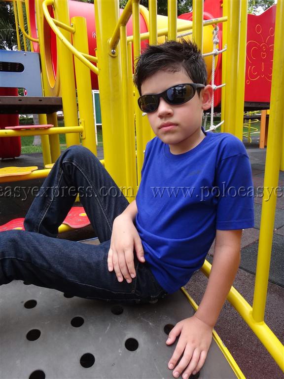 เสื้อยืดเด็ก สีน้ำเงิน คอกลม แขนสั้น Size 2XL