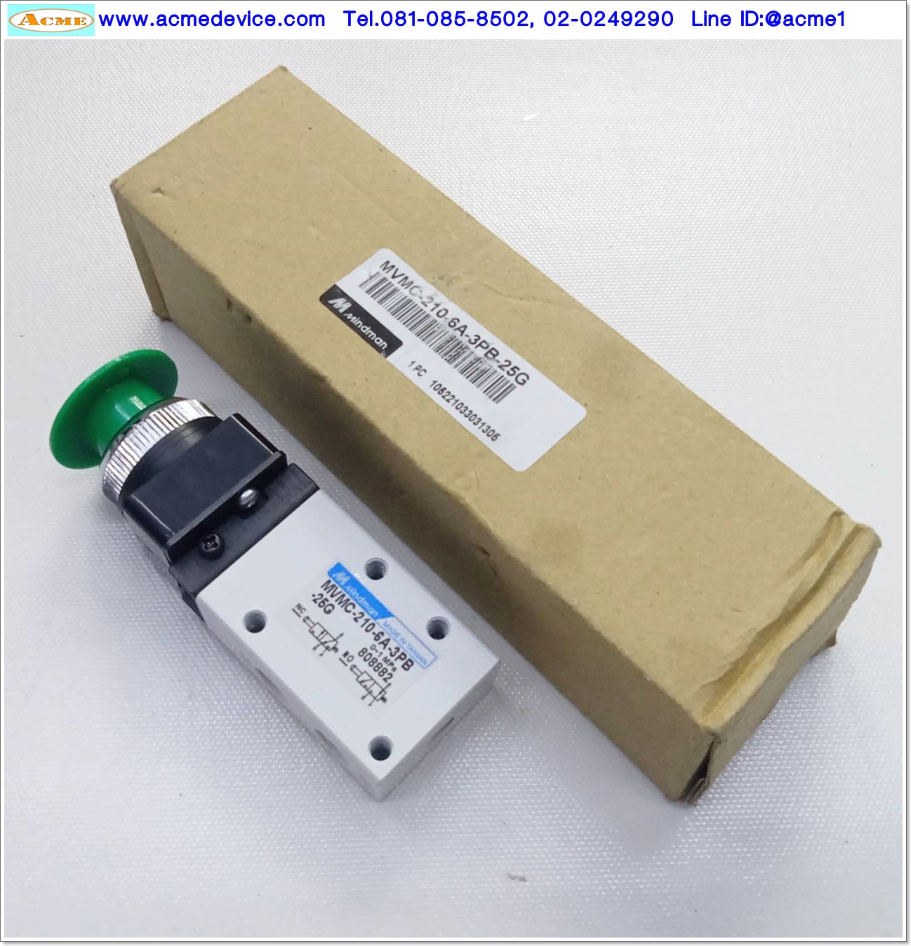 Solenoid Valve Metalwork รุ่น MVMC-210-6A-3PB-25G, 3/2