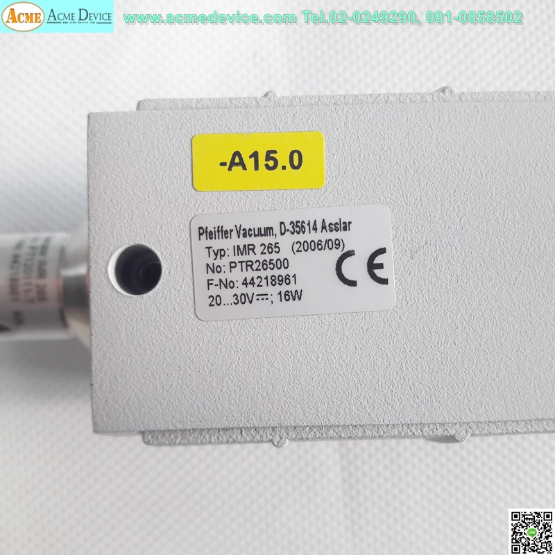 Vacuum Pfeiffer รุ่น IMR 265, 20-30V, 16W