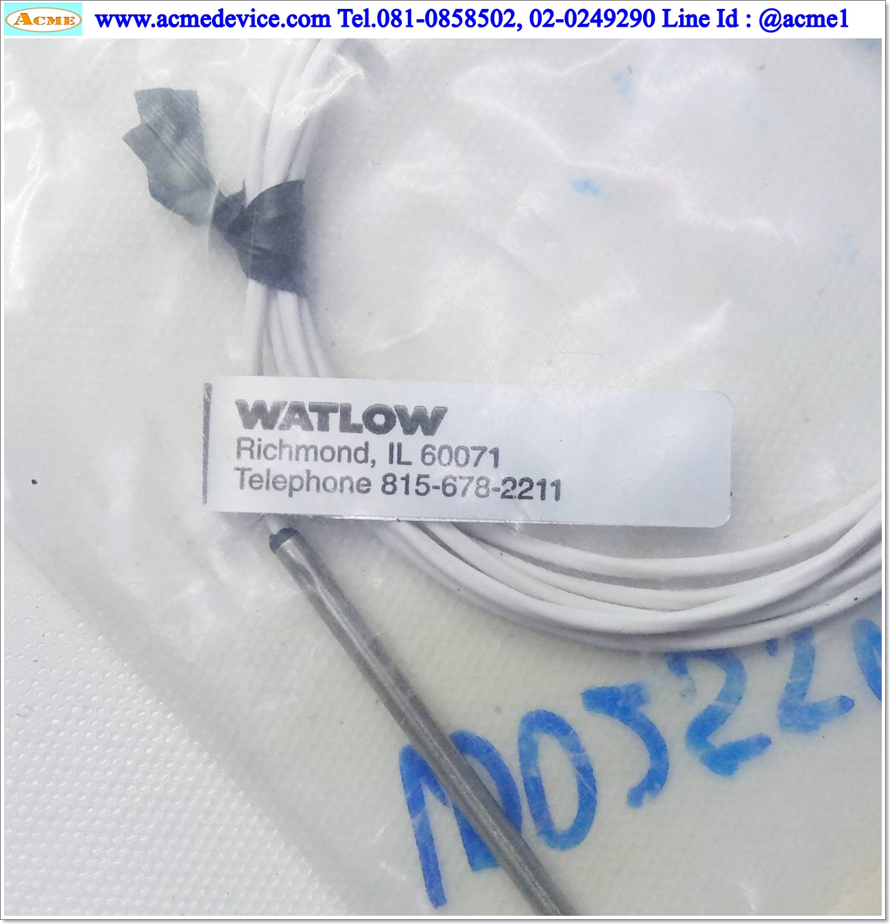 RTD WATLOW รุ่น RBGB0TA040BB040, Dia 0.125", 100 Ohm, 3-wire, single
