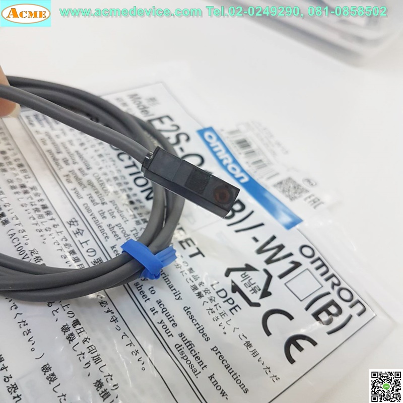 Proximity Omron รุ่น E2S-W13, Top 5.2x5.5, ระยะ 1.6mm, 3wire, NPN, NO, Inductive
