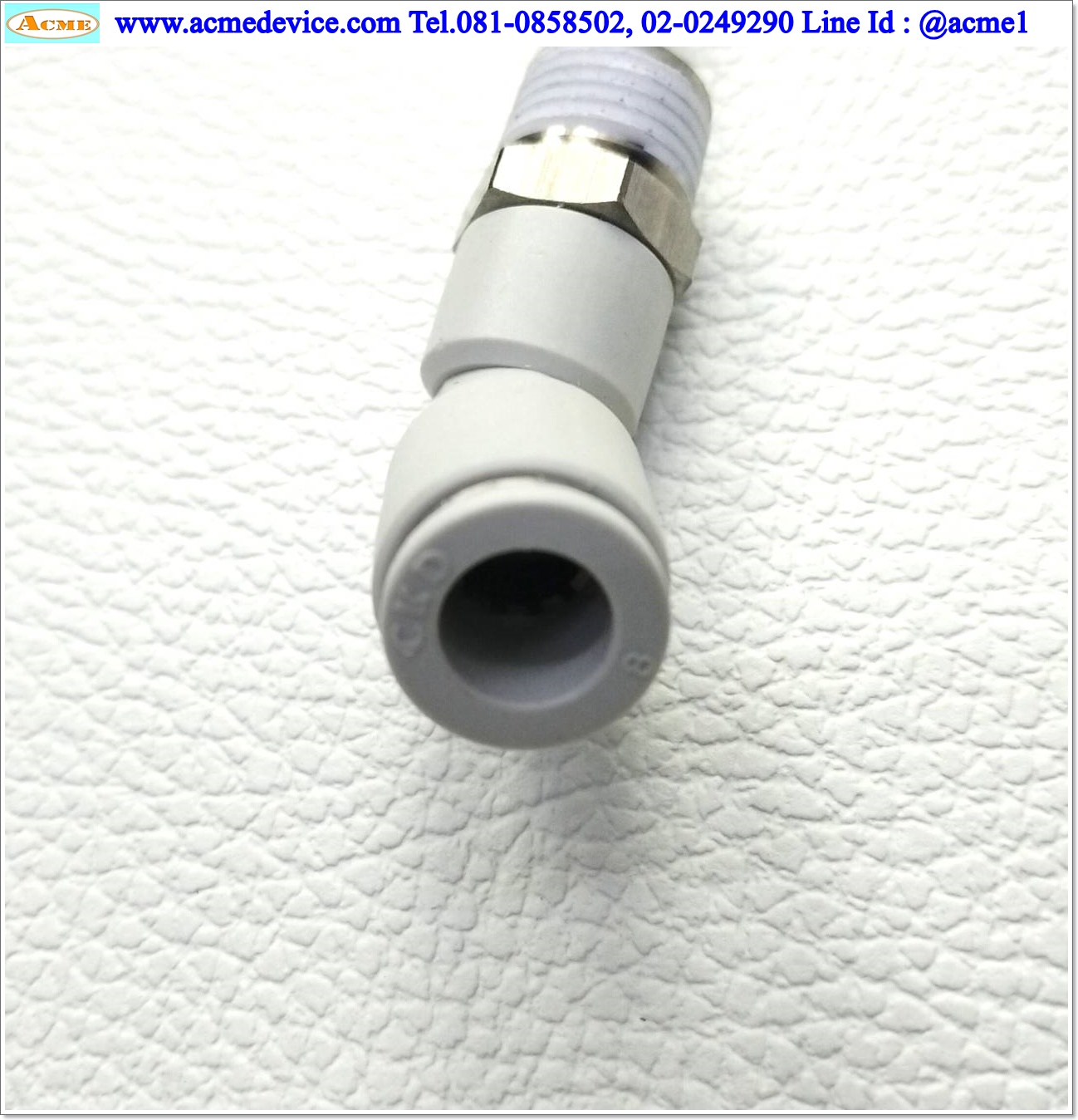 Fitting CKD รุ่น GWL8-8-45, 1/4, ท่อลม 8 mm.(ข้องอ 45 องศา)