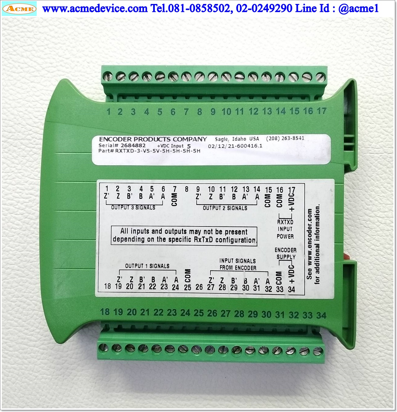 Versatile Encoder Interface รุ่น RXTXD-3-V5-5V-5H-5H-5H-5H, RXTX/D Receiver-Transmitter Unit , 5V