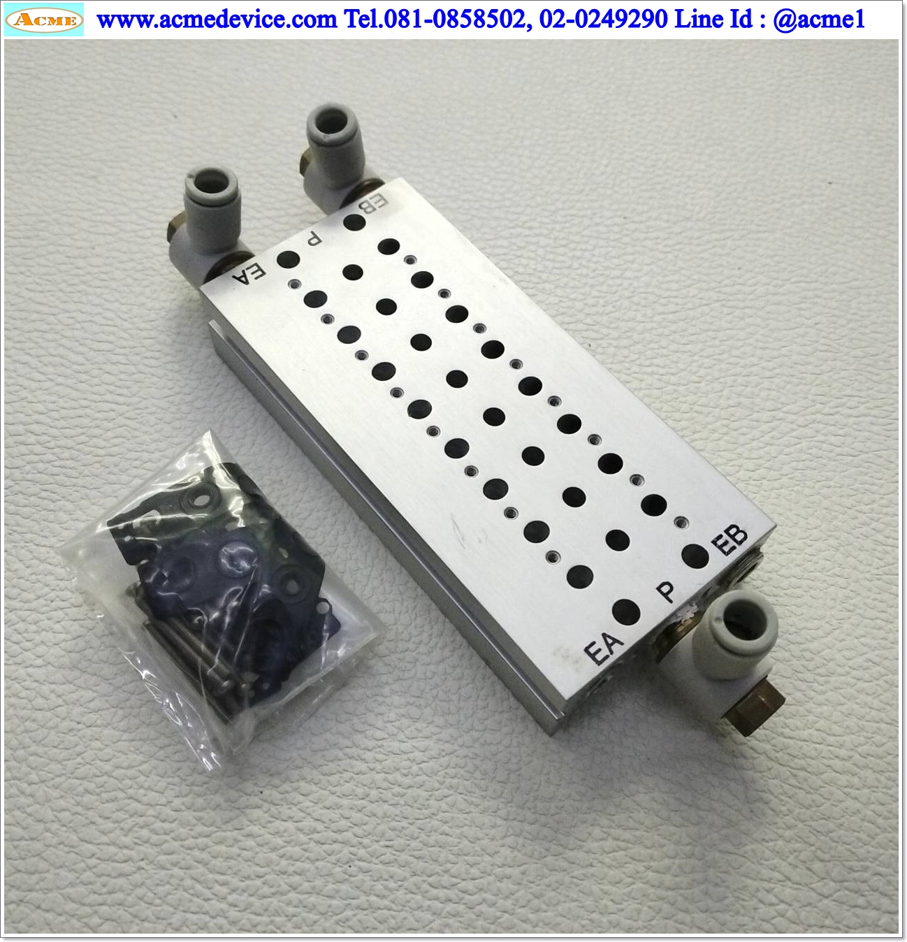 Manifold SMC รุ่น SS5Y3-20-08, 8 station, for Solenoid SY3