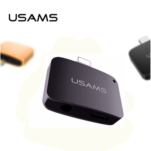 Usams หัวแปลง 2in1 Lightning สีดำ