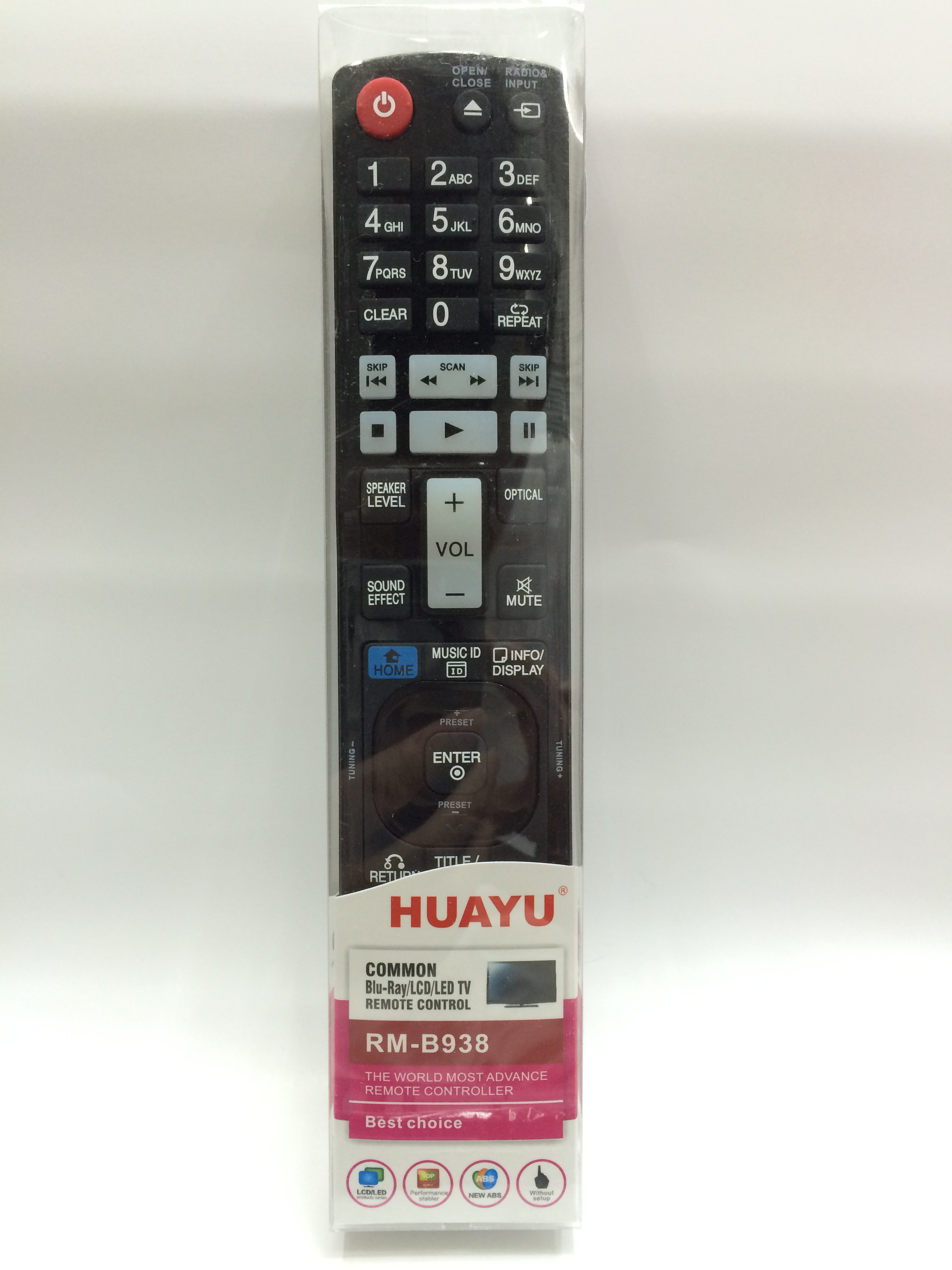 รีโมทรวม เครื่องเสียง ทีวี บลูเรย์ LG ใช้ได้ทุกรุ่น รุ่นฺ938