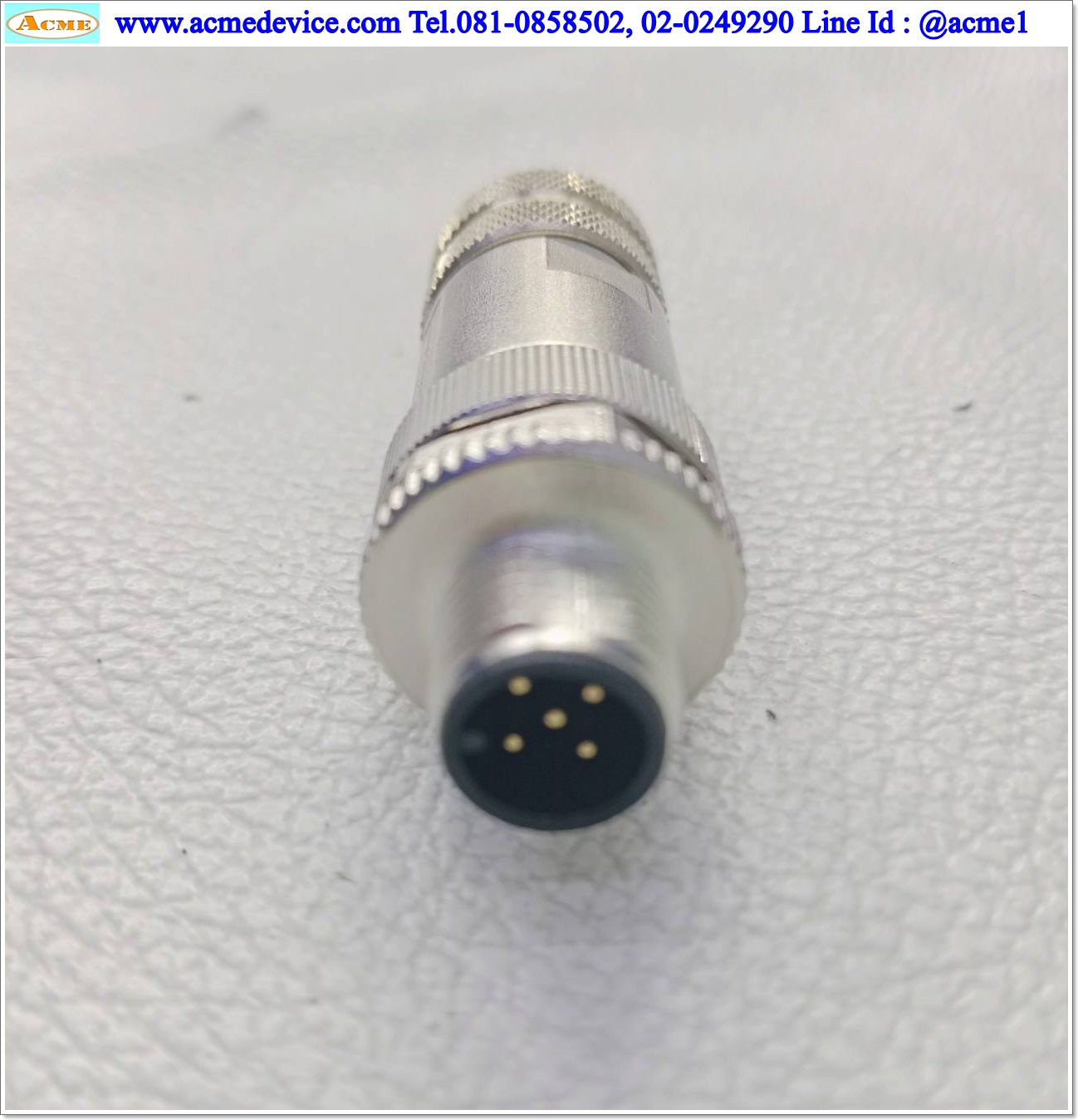 Connector Binder รุ่น 99-1437-812-05, M12, 5 Pin (ตัวผู้)