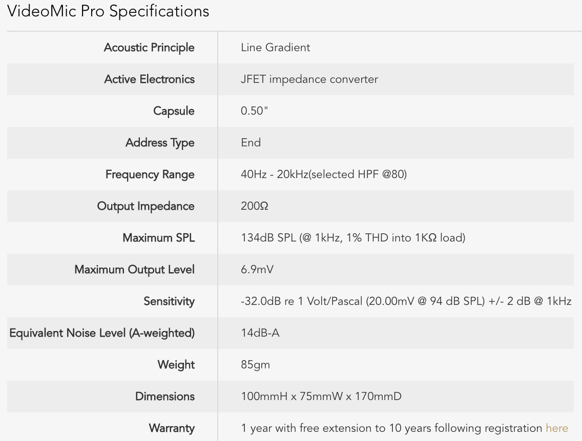ไมค์ติดกล้อง Rode VideoMic Pro